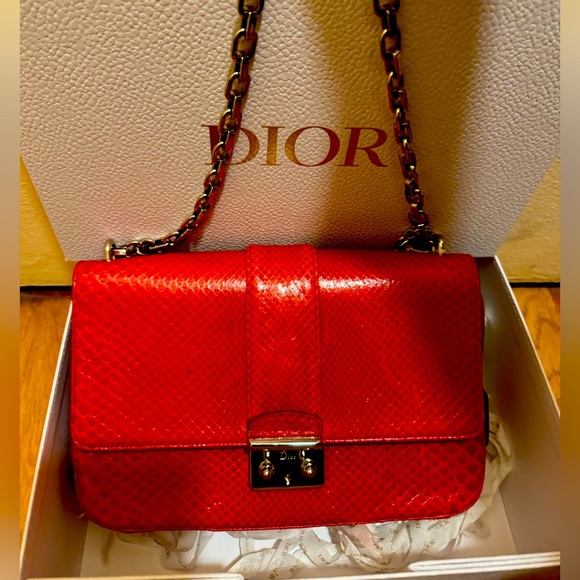 🛑Host Pick Miss Dior Python Flap Bag Link Chain - Picture 2 of 14